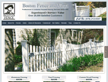 Tablet Screenshot of bostonfenceandvinyl.com